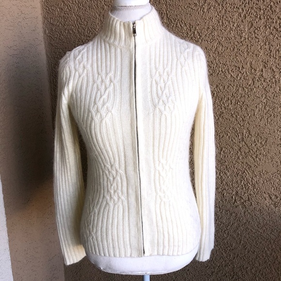 Territories Sweaters - Territories Angora Zippered Cardigan Ski Sweater